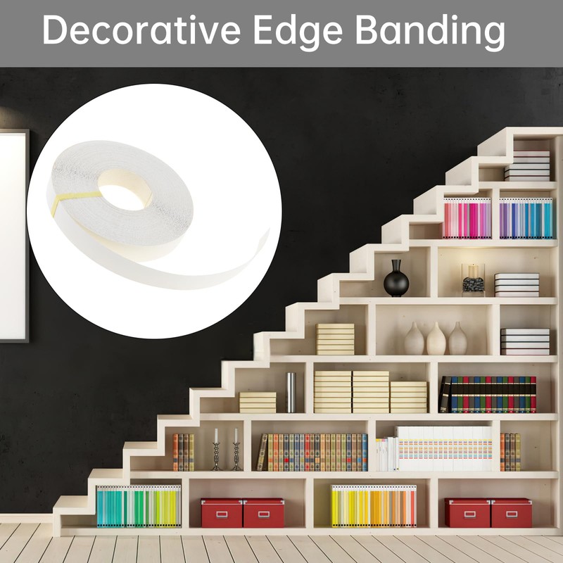 3/4 Inch x 50 ft Melamine Edge Banding, PNXKTXO White