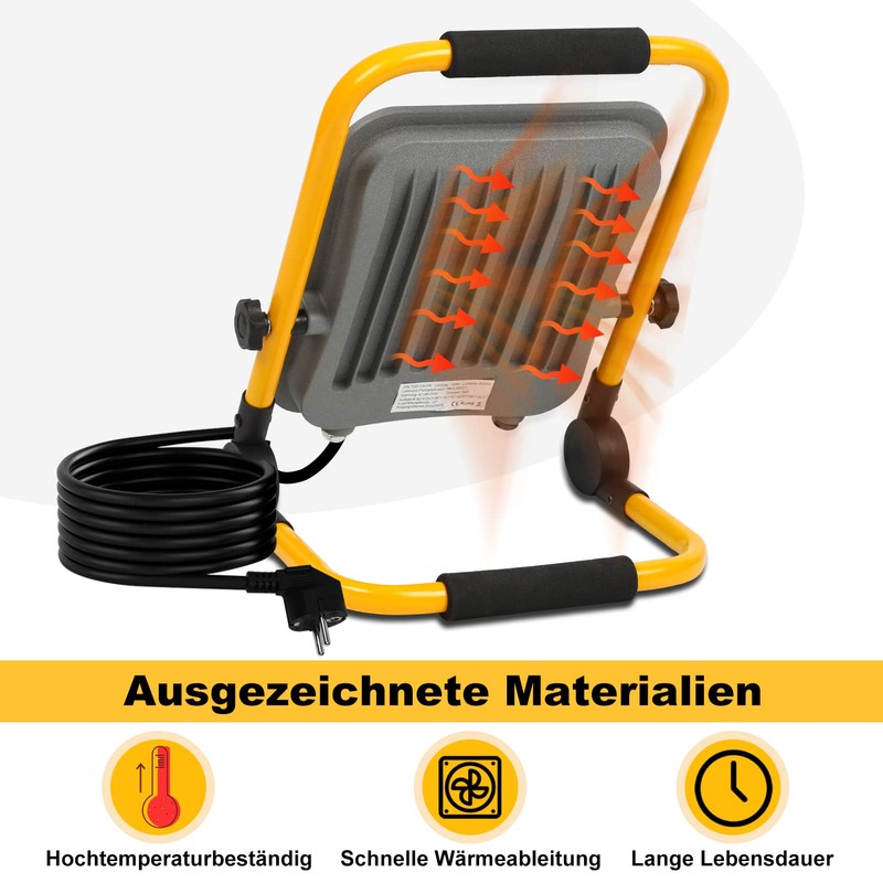 Joparri LED Construction Spotlight, 50 W 5100 LM Work Light,