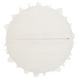 JWH Stereo Flower Handmade Throw Pillow Cover Decorative Sunflower Accent Pillow Case Round Cushion Beige Pillowcase Bedroom Bed Couch Car 12 Inch Cream White Green