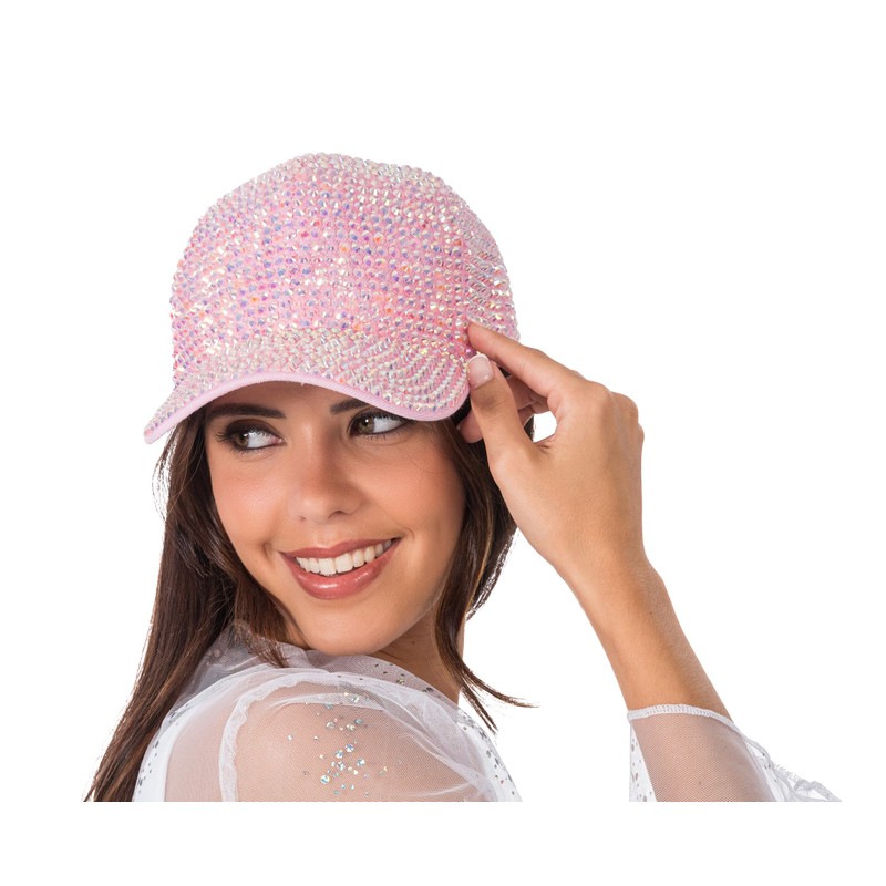 Chaks - Baseball Cap with Glitter, Rhinestone Hat for Festival,