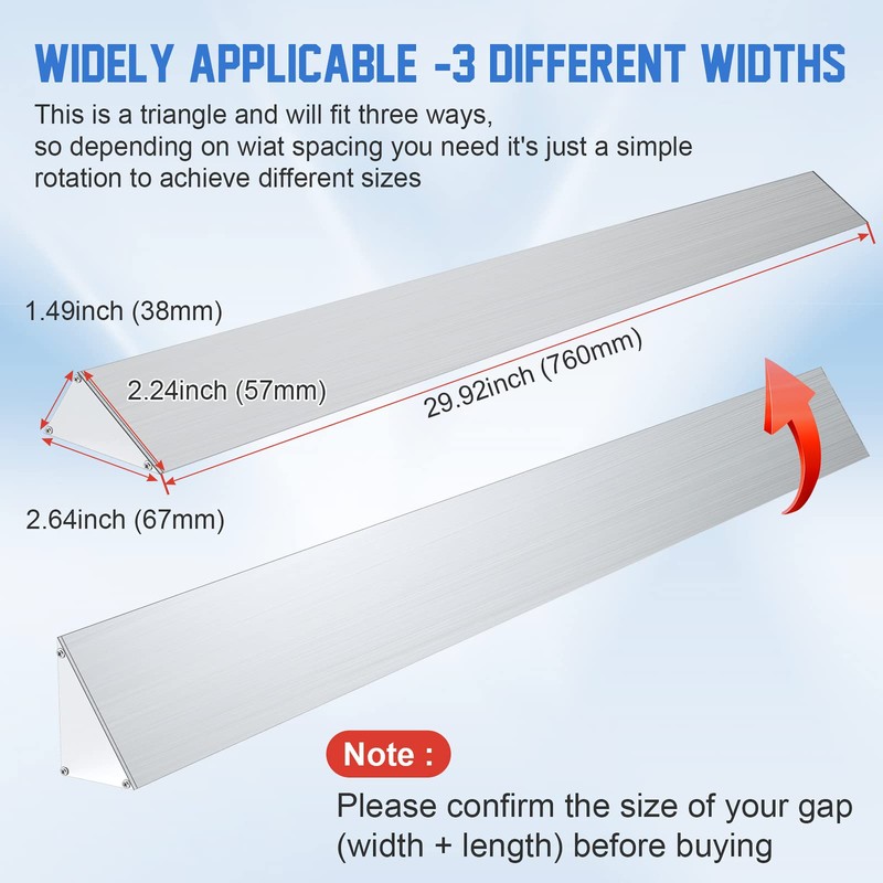30" Slide-in Range Rear Filler Kit W10113901A, Stove Gap Universal