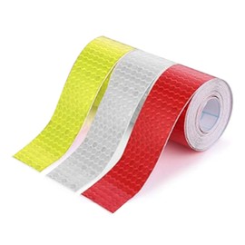 WENFUMUSIC 3 Rolls Reflective Tape Reflective Warning Tape Outdoor Waterproof Reflective Tape Nighttime Safety Stickers Trailer Reflective Tape Apparel (1 inch x 30 feet) (Three Colors)
