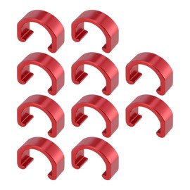 OTOTEC 10pcs Bicycle Brake Reducer Shifter Aluminum Alloy Cable Clip 13x10x5mm Bicycle Cable Pipe Fixing Clip for Mountain Bicycles Road Bikes Red
