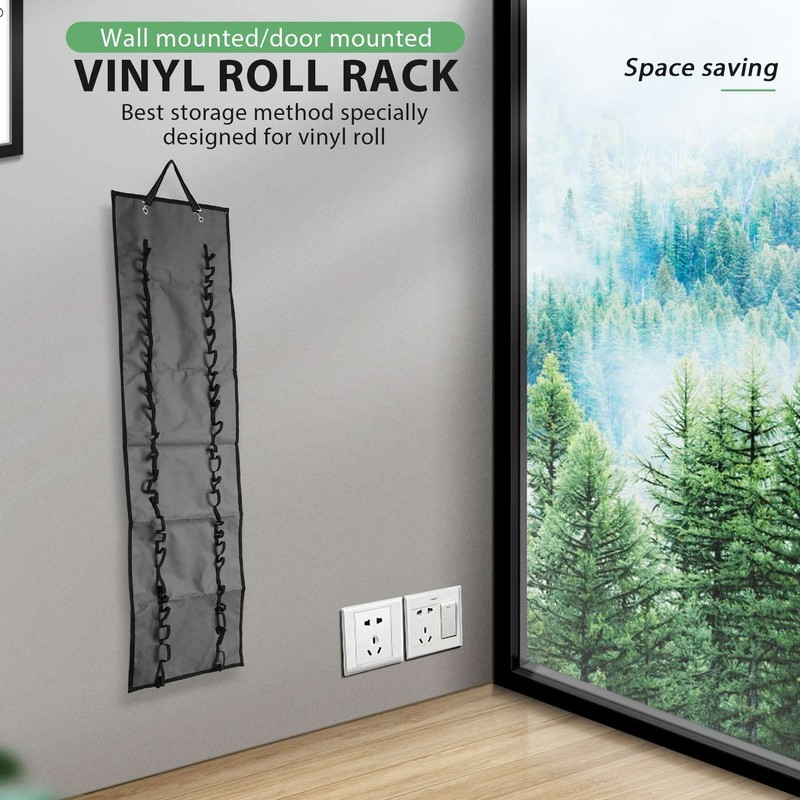 Hopbucan Vinyl Roll Holder with 48 Compartments, Vinyl Roll Storage