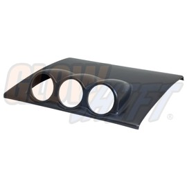 GlowShift Black Triple Dashboard Gauge Pod for 2004-2009 Mazda 3 - ABS Plastic - Mounts (3) 2-1/16" (52mm) Gauges to Vehicle's Dash