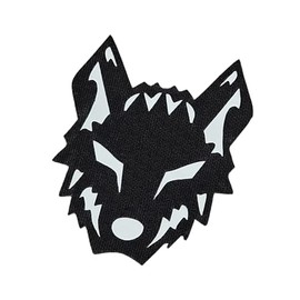 Wolf Tactical Military Morale Lasercut Patch [Black White]