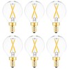 SHUWDKAR E12 Globe LED Bulb 25 Watt Equivalent Candelabra Base