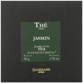 Dammann Freres Sachets, Vert Au Jasmin Tea Bags, Premium Gourmet French Jasmine Green Tea, 25 Count (Single Pack)