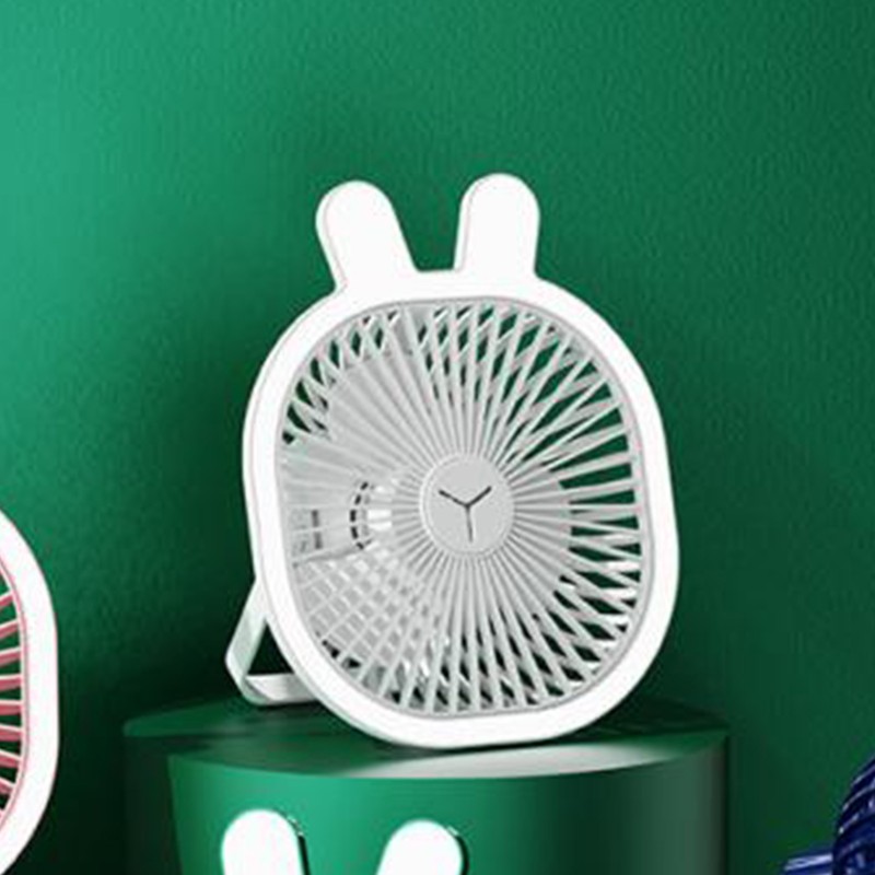 3 Speeds Mini Desk Fan with Light Portable Hanging Folding