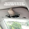 JASKFG Car Visor Sunglasses Holders,2 Pcs (Black and Beige)
