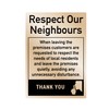 Leave Premises Quietly Polite Notice Sign Pub Bar Restaurant A4