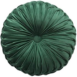 y.e.t Round Pillows Velvet Pillow Cushions Cute Pumpkin Soft Pleated Wheel Back Velvet Throw Pillow Home Car Decor 13.7