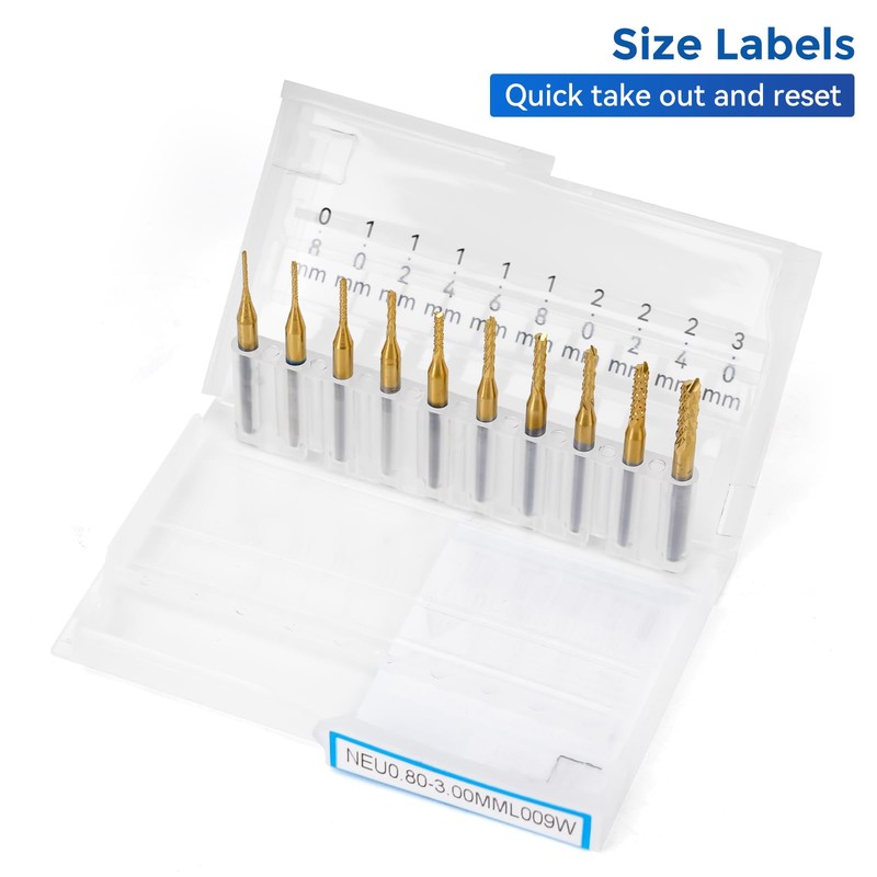 LUNYEE 40pcs End Mills CNC Router Bits with ER11, ER16