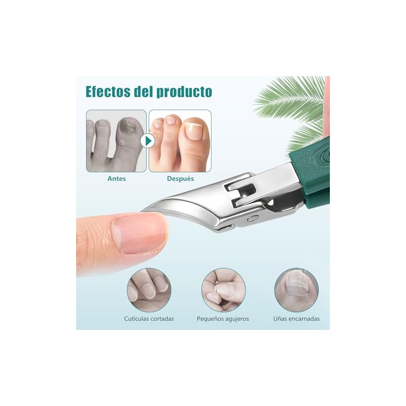 9 Pcs Kit De Cortaúñas para Pies y Limpieza de