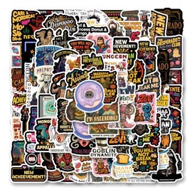 100Pcs DCC This is an Outrage Princess Donut Sticker Funny Dungeon Book Crawler Reading Carl Stickers for Kindle Waterproof Vinyl for Laptop, Water Bottle, Skateboard, Scrapbooking, Party Favors