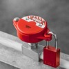 BOZZYS Red Faucet Locks Outdoor with Aluminum Padlock | Fit