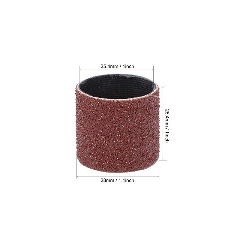 uxcell 1 Inch x 1 Inch Sanding Sleeves 80 Grits