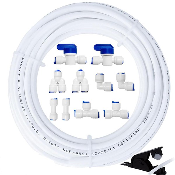 PAROAD Universal Water Inlet Pipe Connection Set, 1/4 Inch (6.35