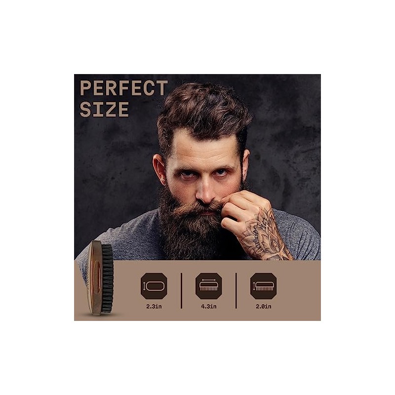 Striking Viking Beard Brush for Men - 4.3 in, Beech