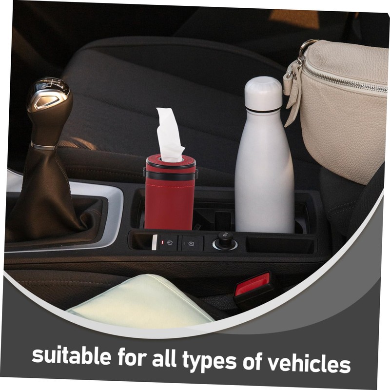 Ciieeo Car Tissue Tube Box: Cylinder Tissue Holder Refillable Round