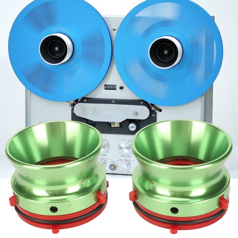 1 Pair NAB Hub Adapters Professional Polished Aluminum Reel to