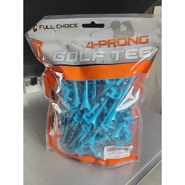 Full Choice Professional Golf Tee 4-Prong Durable Plastic (Blue)