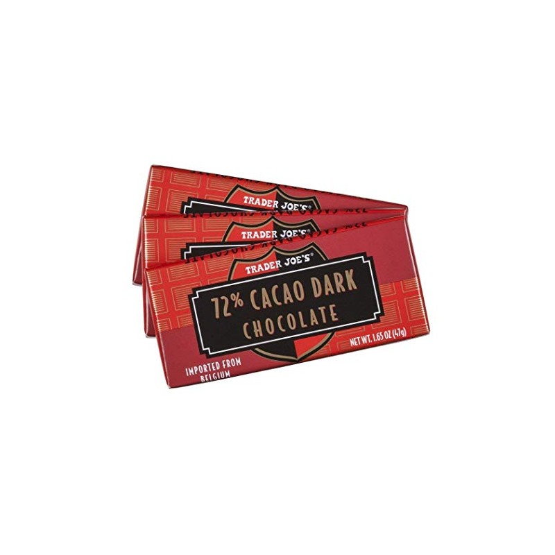 Trader Joe's 72% Cacao Belgian Dark Chocolate Bars (1 Pack