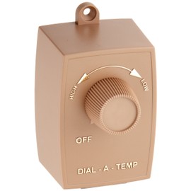 KB Electronics Model Dial-A-Temp (UL) Variable Speed Fan Control, Plug-in Style, Rated 2.5 Amps @ 120 VAC