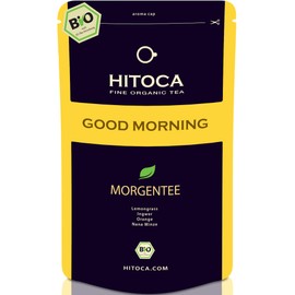 ZITRONENGRAS TEE · Bio · Kräutertee · Basischer Tee · Zitronengras Ingwer Tee mit Nana Minze Orangenschalen (ätherische Öle) · Basentee Bio · Lose · 85g Beutel = 35 Tassen - HITOCA® Tee