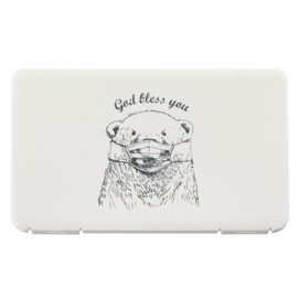 Iseto I-562 Portable Mask Case, White Bear