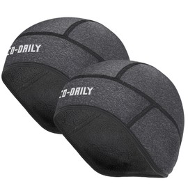 Eco-daily Winter Skull Cap Helmet Liner, Thermal Cycling Cap Fleeced Windproof Running Beanie Hat for Men and Women