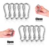 Pack of 10 Carabiner Hooks Small 304 Stainless Steel 40