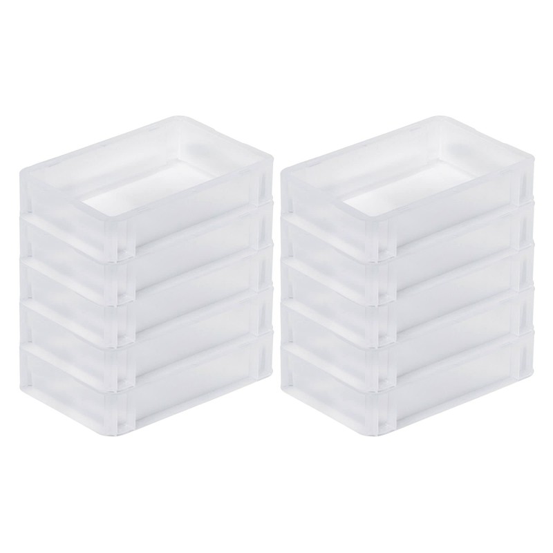 PROREGAL SuperSparSet 10 x Transparent Euro Containers BasicLine with Closed