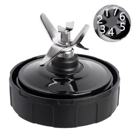 7 aletas Piezas de repuesto para licuadora Compatible con Ninja Blender, Hoja de licuadora se ajusta a Ninja BL450_30 BL480_30 BL490_30 BL640 BN400 BN750 BN800 CL405CO CT680 NN100A NN101 NN102 BL2012