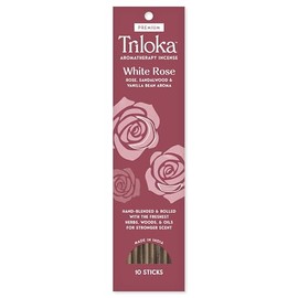 Triloka Premium Incense, White Rose, 10 Sticks