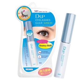D-UP False Eyelash Glue for Eyelash Extensions from Japan, Super Strong Adhesives Hold All Day, Waterproof Eye Lash Fixer for Strip Lashes, Japanese Adhesive Lashes Glue, Super Hard 501,Clear Type