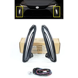 KITOCARTOP Front Bumper Fog Lights Fit For 2021-2024 Toyota Venza DRL With Amber Turn Signal Led Daytime Running Light Driving Lamp Venza Accessories