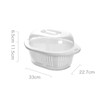 AOVEEW Double Layer Draining Basket Efficient Storage and Draining Transparent