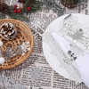 Whaline 100pcs Snowflake Paper Napkin Rings Winter Christmas Silver Disposable
