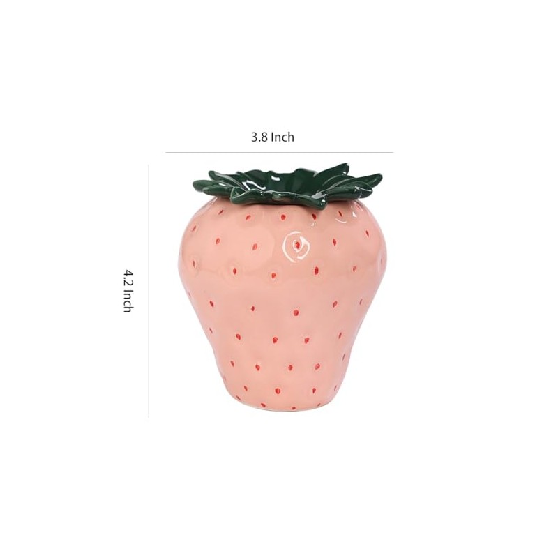 WAIT FLY Strawberry Ceramic Ashtray, Cute Cigar Ashtray for Indoor