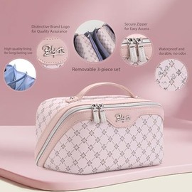 Cosmetic Bag Organizer Travel, Compact Lightweight Accessory for Travel and Daily Use - BOYATU Makeup 3 Make up