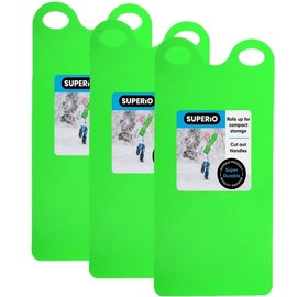 Superio Snow Slider Mat, Flexible Snow Sled Flying Carpet, Roll up Sleds for Kids 36" Lightweight Plastic Snowboard Sled(Green 3 Pack)…