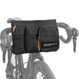 Rhinowalk Front Bag, Bicycle Bag, Handlebar Bag, Multi-functional Bag, Bike Tank Bag, Lightweight, 2L Capacity, Multiple Pockets, Shoulder Strap Included, Portable, Easy to Install