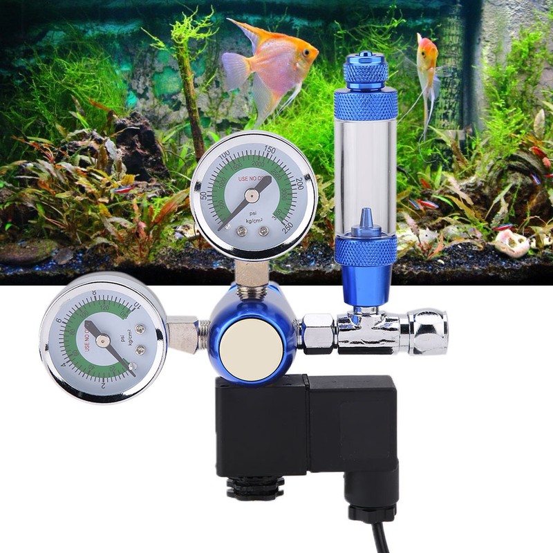 G5/8 Aquarium CO2 Regulator Check Valve Bubble Counter with Solenoid