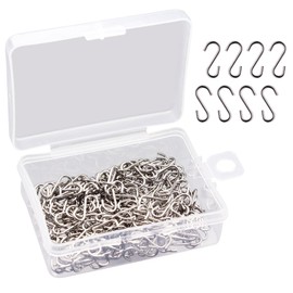 Hysagtek Mini S Haken,200 Stück Edelstahl Hakenverbinder Küchenhaken Kleine S-förmige Haken Metallhaken zum Aufhängen für DIY Handwerk, Schmuck, Hängende, Schlüsselanhänger, 14 mm
