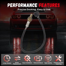 XDTIME 2Pcs 234-4587 O2 Oxygen Sensor Air Fuel Ratio 250-24253 Compatible with Dodge Ram 1500 2500 3500 Caravan Challenger Durango Nitro Jeep Commander Grand Cherokee Wrangler Chrysler