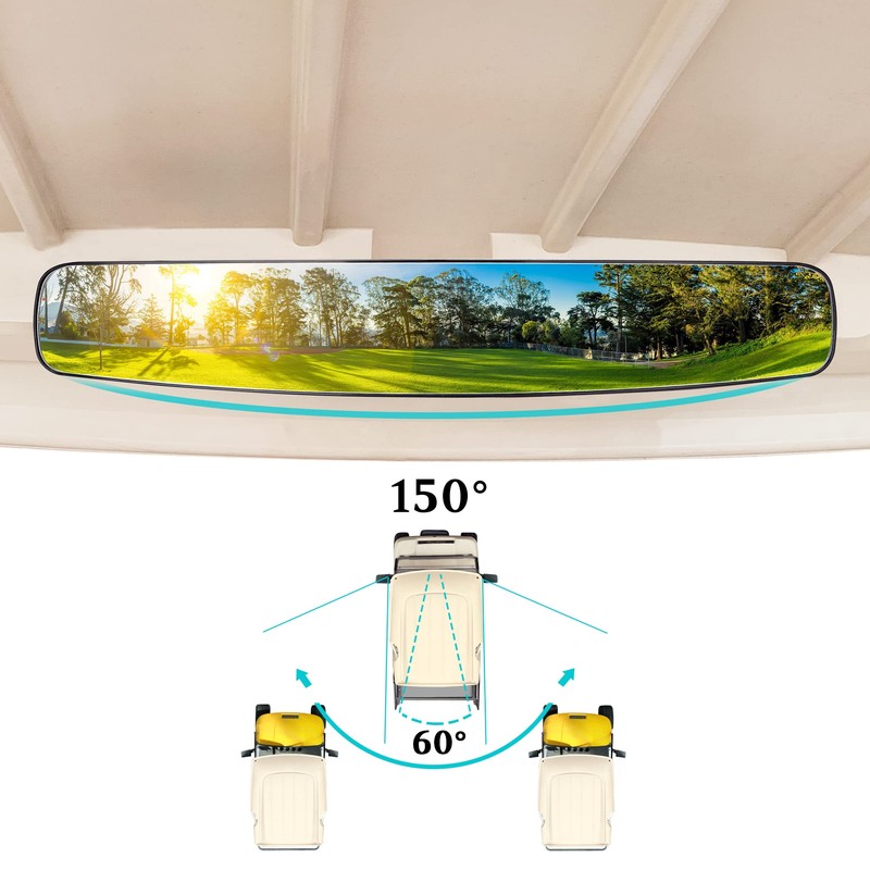 10L0L Golf Cart Rear View Mirror for Yamaha EZGO Club