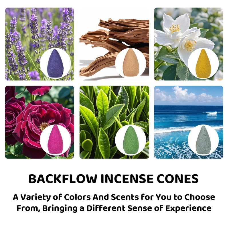 Backflow Incense Cones for Waterfall - Waterfall Scented Cone Incense