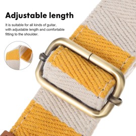 Ukulele Strap, Adjustable Ukulele Belt Strap with Metal End-Pin for Ukulele, Suitable for Soprano Concert Tenor Baritone String , Orange Plaid