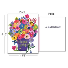 Leanin' Tree, Pretty Petals, Greeting Cards Assortment Box, Birthday Cards, Thank You Cards, Blank Cards (12 Assorted Cards, 12 Colorful Envelopes)